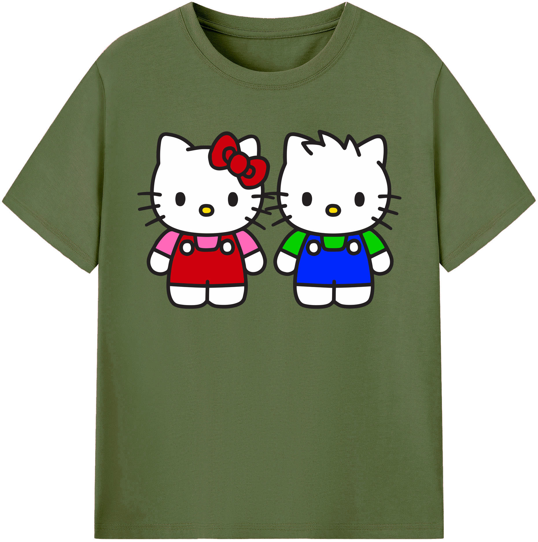 （画像用） Hello Kitty ハローキティ 綿100％半袖Tシャツ（フロントプリント）